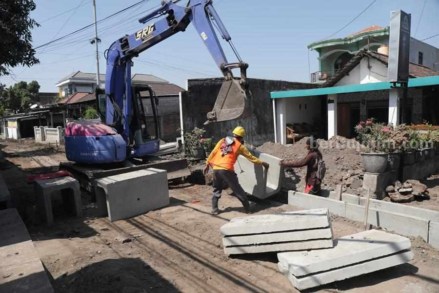 Proyek Jalan Beton Desa Tropodo Waru Sidoarjo Rampung Akhir 2023 Tropodo Waru
