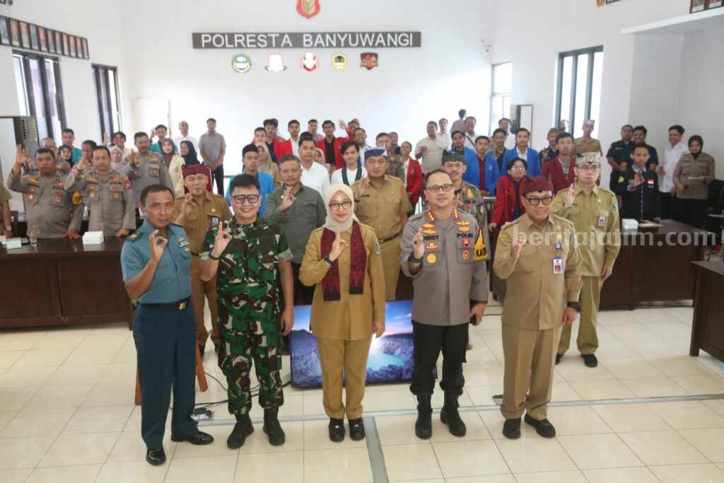 Forkopimda dan Mahasiswa Banyuwangi Kompak Kawal Pemilu Serentak Forkopimda Banyuwangi