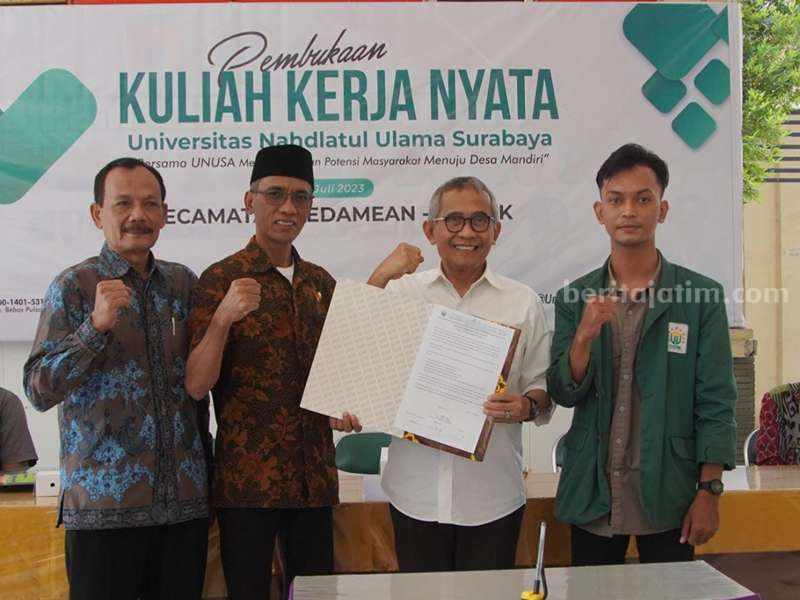 Deklarasi desa mandiri oleh Unusa dan perangkat desa di Kecamatan Kedamean, Gresik