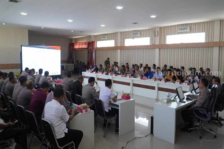 Technical Meeting pengamanan laga Persebaya VS Rans FC di Polrestabes Surabaya. (Foto/ist).