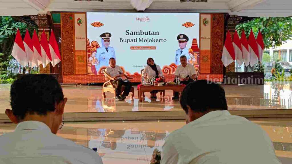 Pres conference Majafest 2023 di Pendopo GMT Pemkab Mojokerto. [Foto : Misti/beritajatim.com]