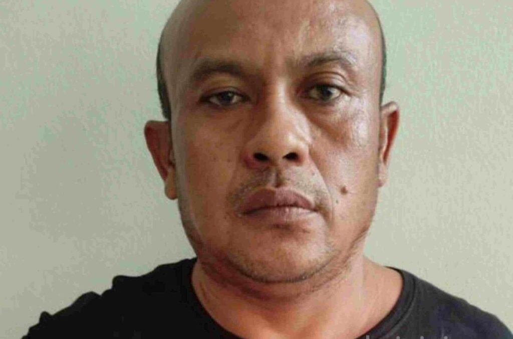 Tersangka Syaiful Arif (45) warga asal Desa Pangkah Wetan, Kecamatan Ujungpangkah, Gresik