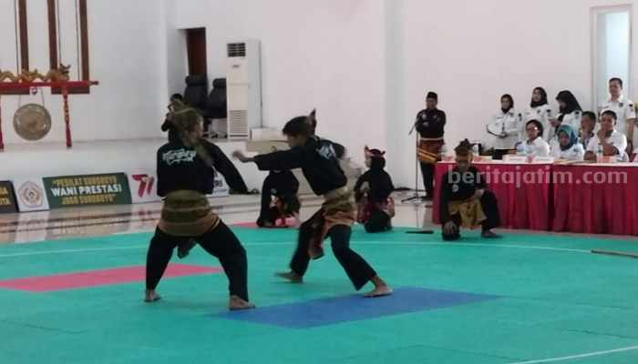600 Pesilat Bersaing di Piala Kapolrestabes Surabaya Kejuaraan Silat Piala Kapolrestabes Surabaya. (Way)