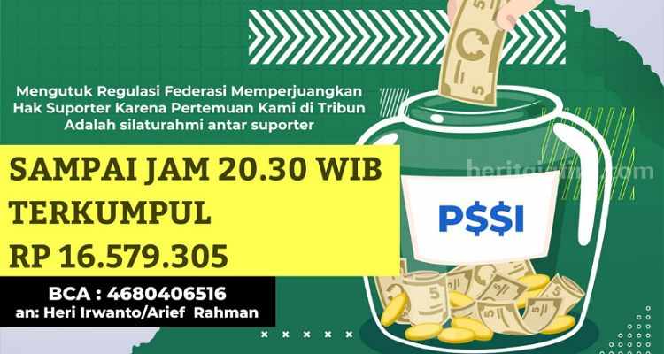 Bonek Buka Donasi Bayar Sanksi Denda Komdis Donasi bonek Persebaya. (Way)
