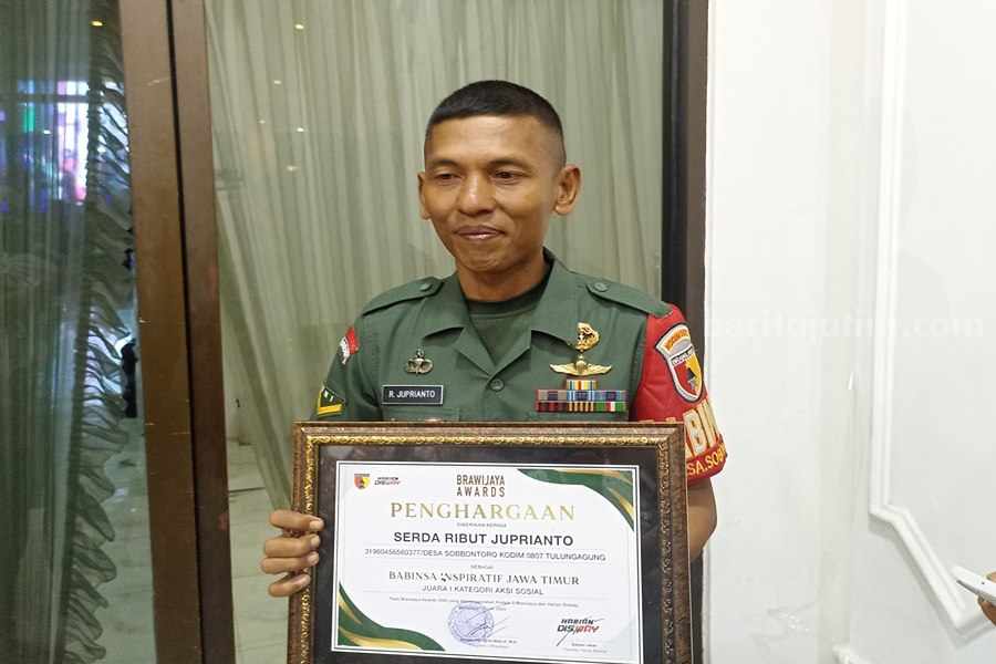 Serda Ribut Juprianto, Pemenang 1 Babinsa Award 2023 kategori Kesehatan. (Foto/Anggadia)