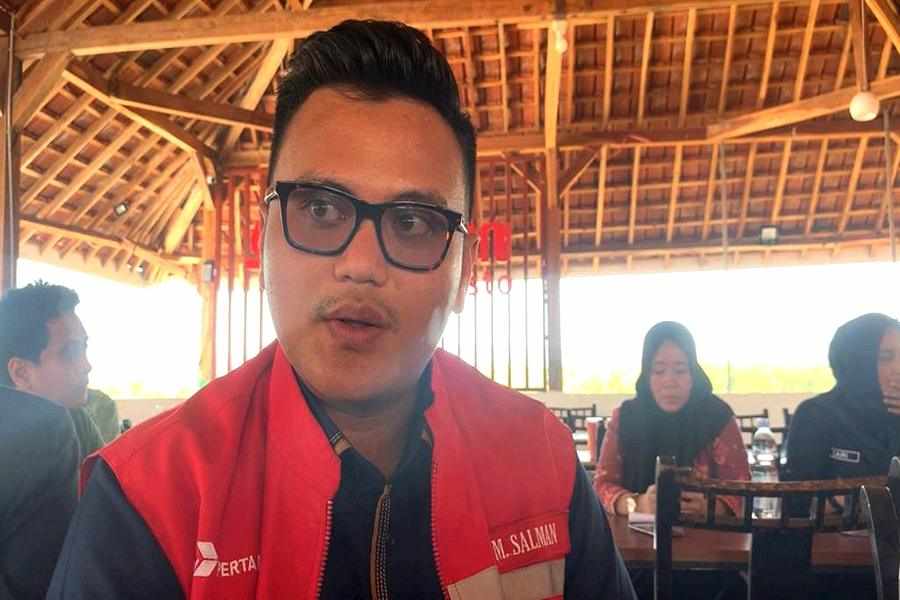 Warga Ponorogo Diminta Beli Gas LPG 3 Kg di Pangkalan SBM Pertamina Rayon VI Kediri Muhammad Salman Al Farisy. (Foto/Endra Dwiono/Beritajatim.com)