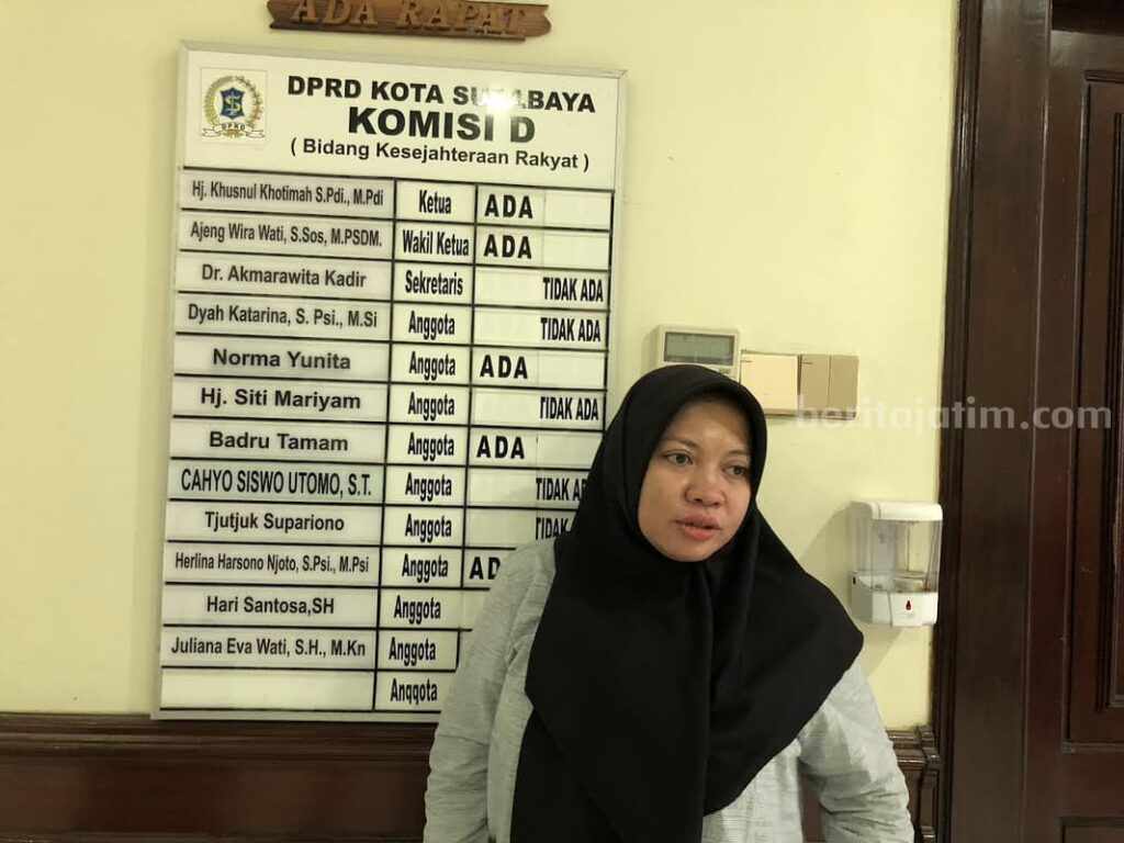 Ketua Komisi D DPRD Kota Surabaya, Khusnul Khotimah