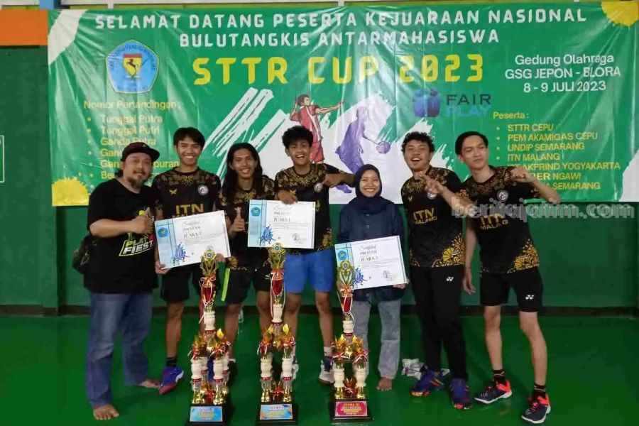 Pebulutangkis ITN Malang Raih 3 Juara Antar Mahasiswa 2023 ITN