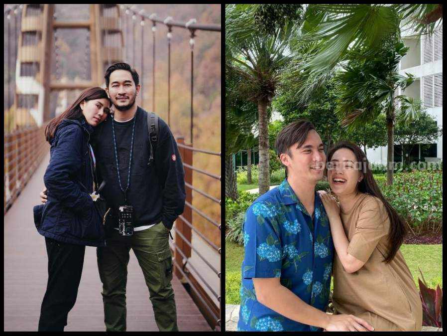 Potret Syahnaz Sadiqah bersama Jeje Govinda (kiri) dan Rendy Kjaernett bersama Lady Nayoan (kanan). (Sumber foto: Instagram syahnasz, rendykjaernett1)