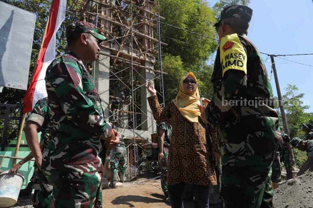 Progres TMMD ke-117 di Pojok Kota Kediri Memuaskan TMMD Kediri