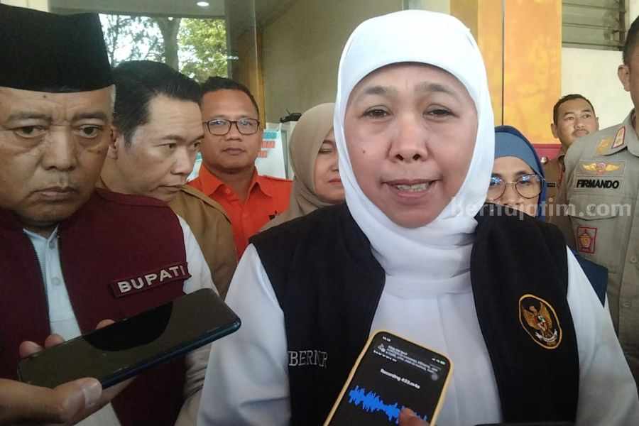 Retakan Jalan Usai Banjir di Malang Diduga Sampai Pacitan khofifah di malang