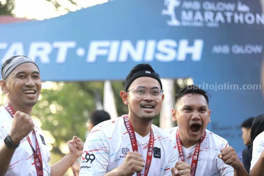 Ribuan Pelari Ramaikan MS Glow Malang Marathon 2023 Founder J99 Corp dan MS Glow, Gilang Widhia Pramana dalam even MS Glow Malang Marathon 2023.