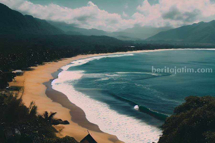 Pemandangan Pantai Bayeman Tulungagung.