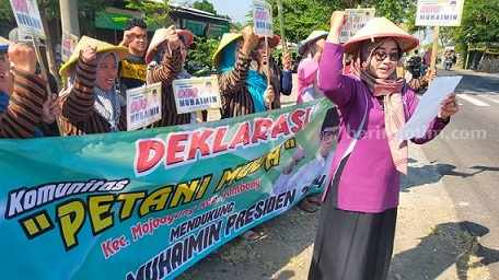 Petani Muda Kecamatan Mojoagung Kabupaten Jombang mendeklarasikan dukungan untuk Ketua Umum DPP PKB Abdul Muhaimin Iskandar, Rabu (19/7/2023)