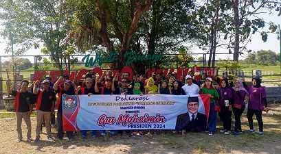 Pokdarwis Jombang melakukan deklarasi mendukungan Gus Imin maju Pilpres 2024