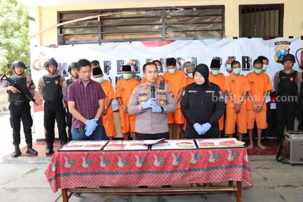 Kapolres sumenep, AKBP Edo Satya Kentriko saat konpers ops tumpas narkoba