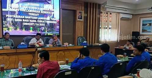 Audiensi DPRD Lamongan bersama aktivis PC PMII Lamongan dan OPD terkait
