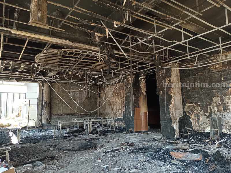 Asrama Bougenville di Gedung BBPMP Jatim pasca terbakar