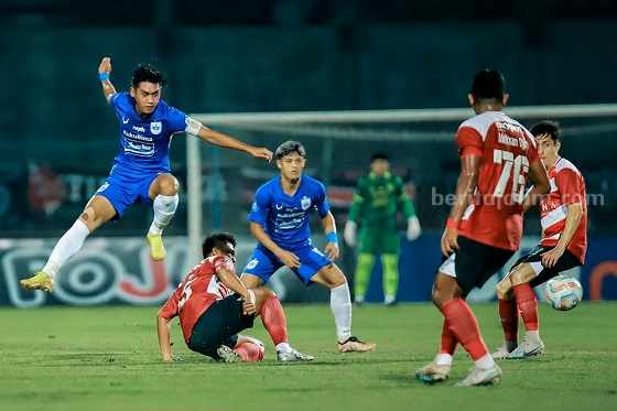 Madura United berhasil mengalahkan PSIS Semarang dengan skor 1-0 pada Sabtu (5/8/2023) malam. (Foto: PT LIB)