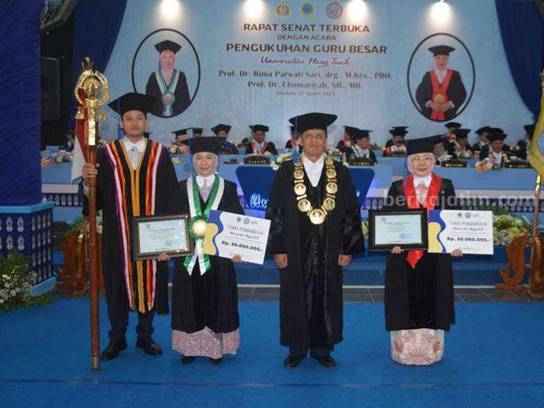 UHT Surabaya Kukuhkan Dua Guru Besar Bidang Biologi Mulut dan Ilmu Hukum Pengukuhan guru besar baru UHT Surabaya