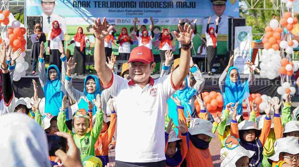 Gebyar Hari Anak Nasional 2023 yang digelar di Alun-alun Kabupaten Lamongan.
