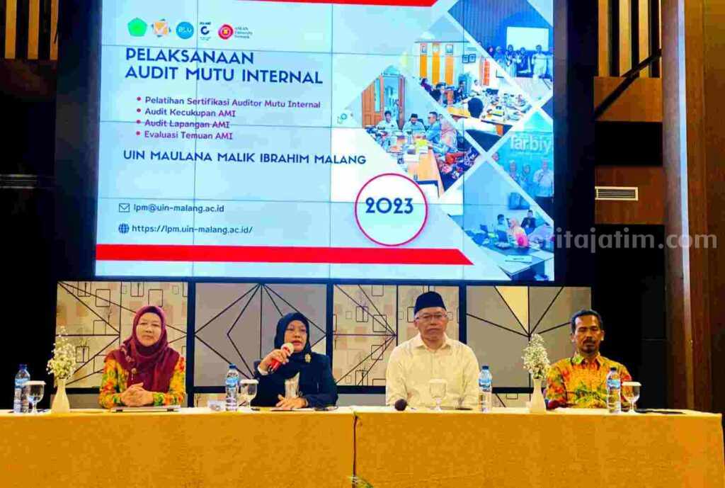 Jaga Mutu Perguruan Tinggi, UIN Malang Lakukan Audit Mutu Internal LPM UIN Malang lakukan evaluasi audit mutu internal wiklus XVI (Foto: Istimewa)
