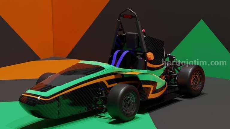 Mobil rancangan Tim Anargya ITS yang berhasil menyabet 6 gelar dalam kompetisi Formula Bharat 7th Annual FSEV Concept Challenge.