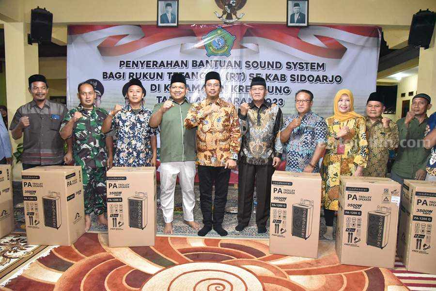 Ratusan RT di Wilayah Kecamatan Krembung dan Wonoayu Sidoarjo Terima Bantuan Sound System