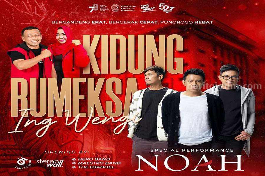Konser Noah di Ponorogo, Bupati Sugiri: Harus Ada Perputaran Ekonomi Pemkab Ponorogo