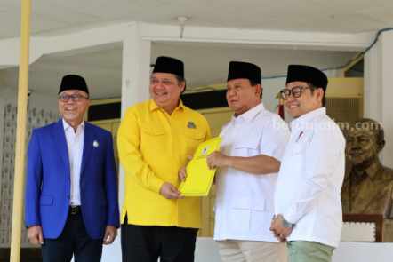 Deklarasi PAN dan Golkar untuk mendukung Prabowo Subianto Capres 2024.