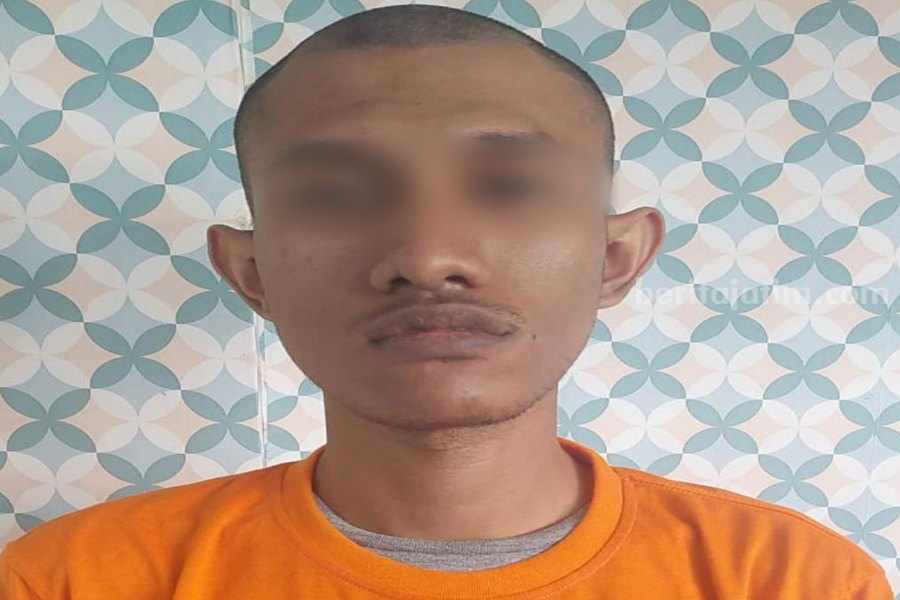 Fajar Ridho saat diamankan di Polres Pelabuhan Tanjung Perak.