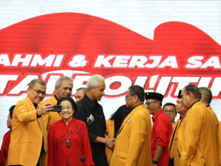 Pertemuan PDIP dan Hanura.