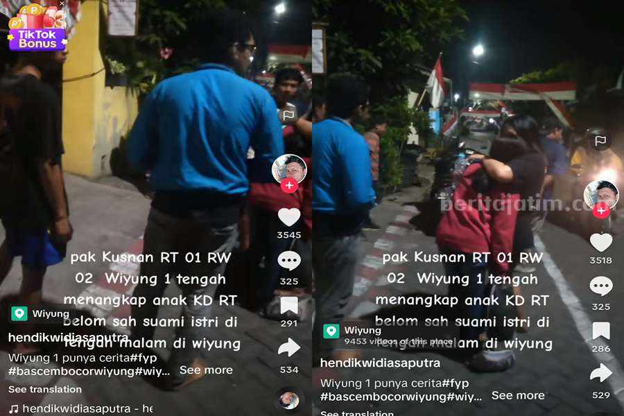 Potongan video yang viral di TikTok menyebutakan ada KDRT di Wiyung Tengah.