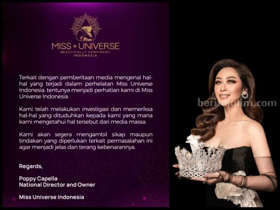 Poppy Capella, Direktur Miss Universe Indonesia yang mengaku baru tahu kabar adanya pelecehan terhadap para finalis dari media massa. (Sumber foto: Instagram poppycapella_, missuniverse_id)