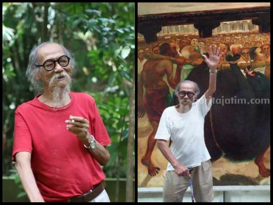 Seniman Lukis Indonesia Djoko Pekik Meninggal Dunia pada Usia 85 Tahun Potret Djoko Pekik, seniman lukis Indonesia. (Sumber foto: Instagram @platarandjokopekik)