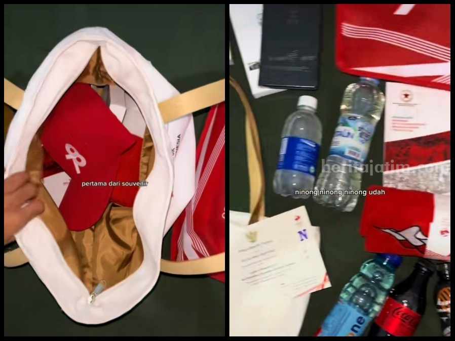 Tangkapan layar video unboxing souvenir upacara HUT RI tahun 2023. (Sumber foto: TikTok rchvan)