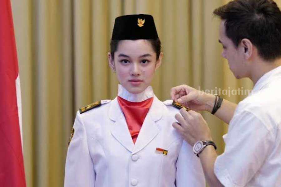 Potret Shaista Tanisha saat menjadi Paskibraka. (Instagram/@rio.stokhorst)