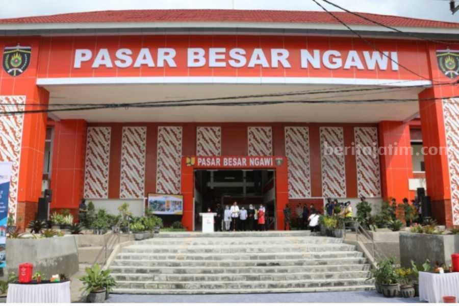 Pasar Besar Ngawi saat diresmikan Presiden Joko Widodo pada 17 Desember 2021 lalu.