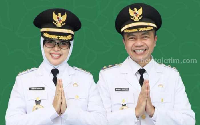 Bupati Rini Syarifah dan Wabup Blitar Rahmat Santoso