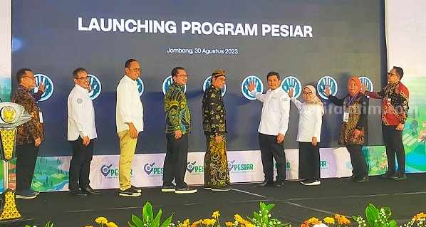 Peluncuran Program Pesiar di Balai Desa Losari, Kecamatan Ploso, Kabupaten Jombang, Jawa Timur, pada Rabu (30/8/2023). [FOTO/Yusuf Wibisono]