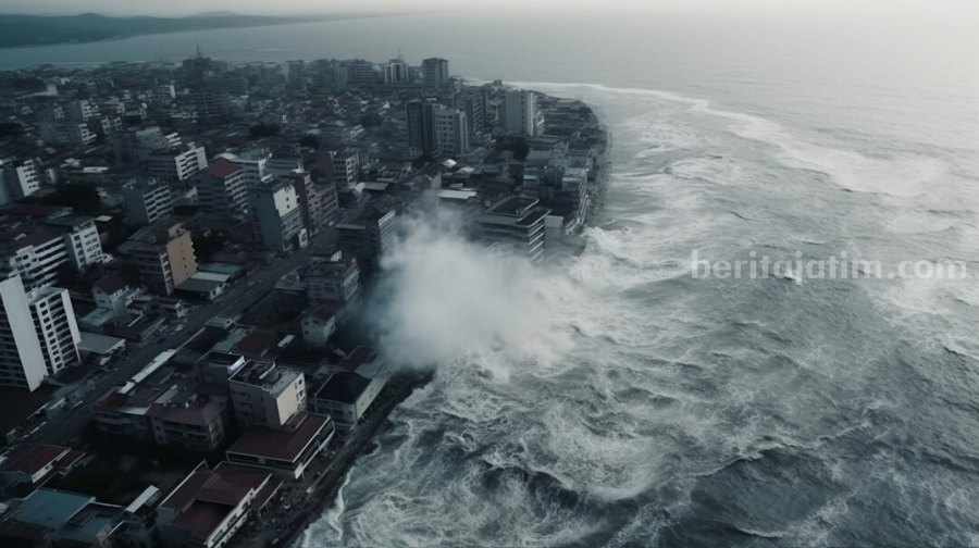 BMKG Sebut Potensi Tsunami 10 Meter Ancam Jawa Ilustrasi tsunami. (Sumber foto: freepik)