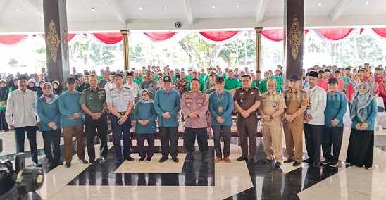 Pembukaan Porseni tingkat MA se-Jombang, Senin (1/8/2023)
