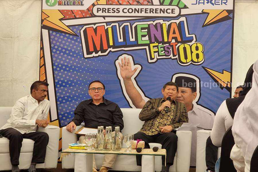 Penasihat Tunas Muda Millenial, Hashim Djojohadikusumo dan Ketua Dewan Pembina, Mochamad Iriawan (Iwan Bule)