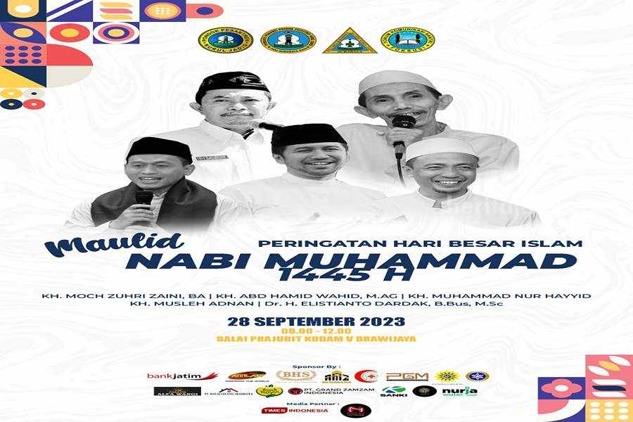 Poster Maulid Nabi 2023 di Kodam V Brawijaya besok, Kamis (28/09/2023).