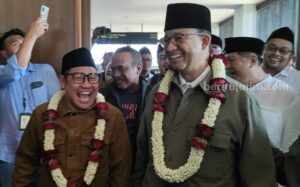 Pasangan bakal calon presiden, Anies Baswedan dan bakal calon wakil presiden, Muhaimin Iskandar.