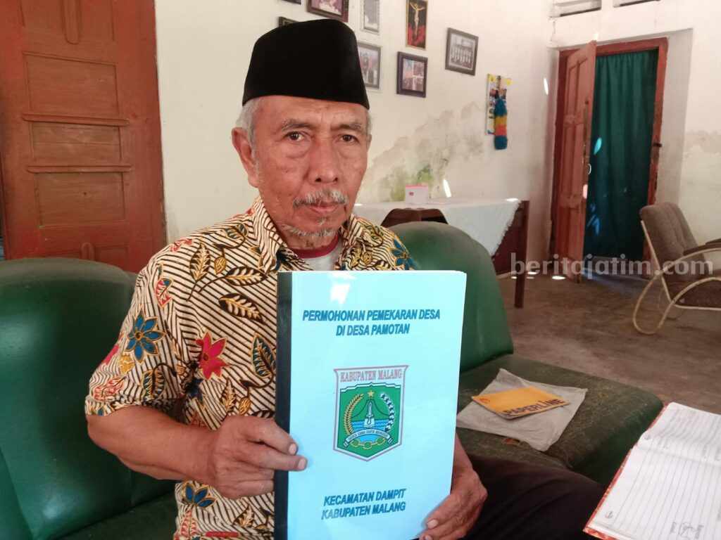 Wakil Ketua Badan Permusyawaratan Desa Pamotan, Kuwadi, Selasa (5/9/2023).