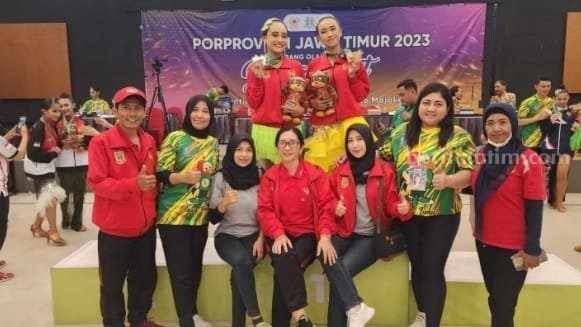 Kontingen Dance Sport Kota Mojokerto. [Foto : ist]