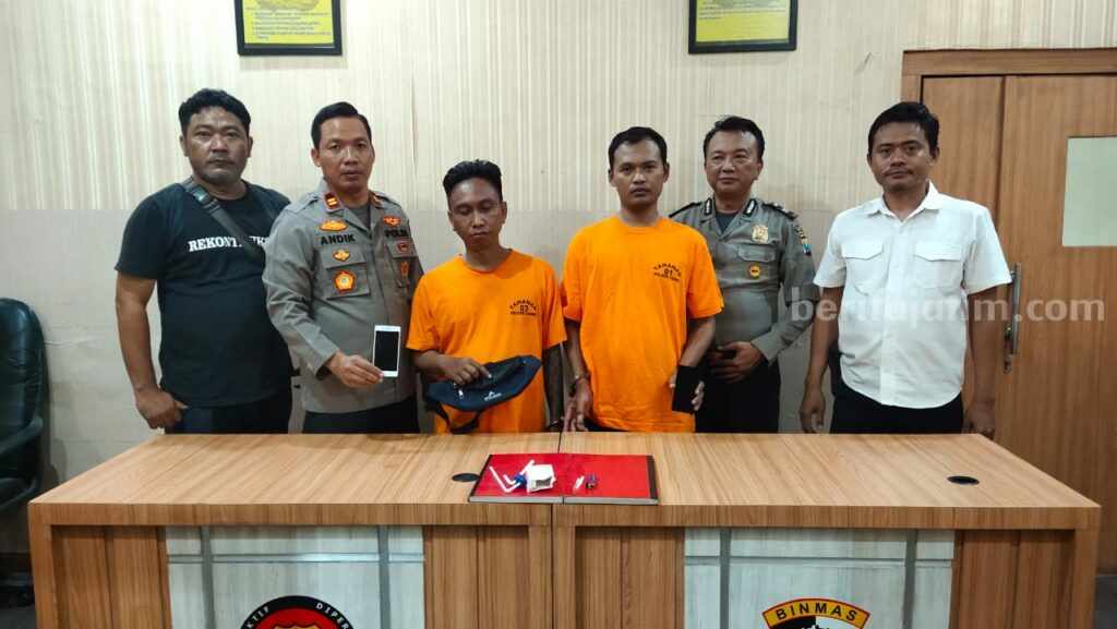 Dua pengedar narkoba jaringan Lapas Madiun diamankan di Polsek Cerme Gresik