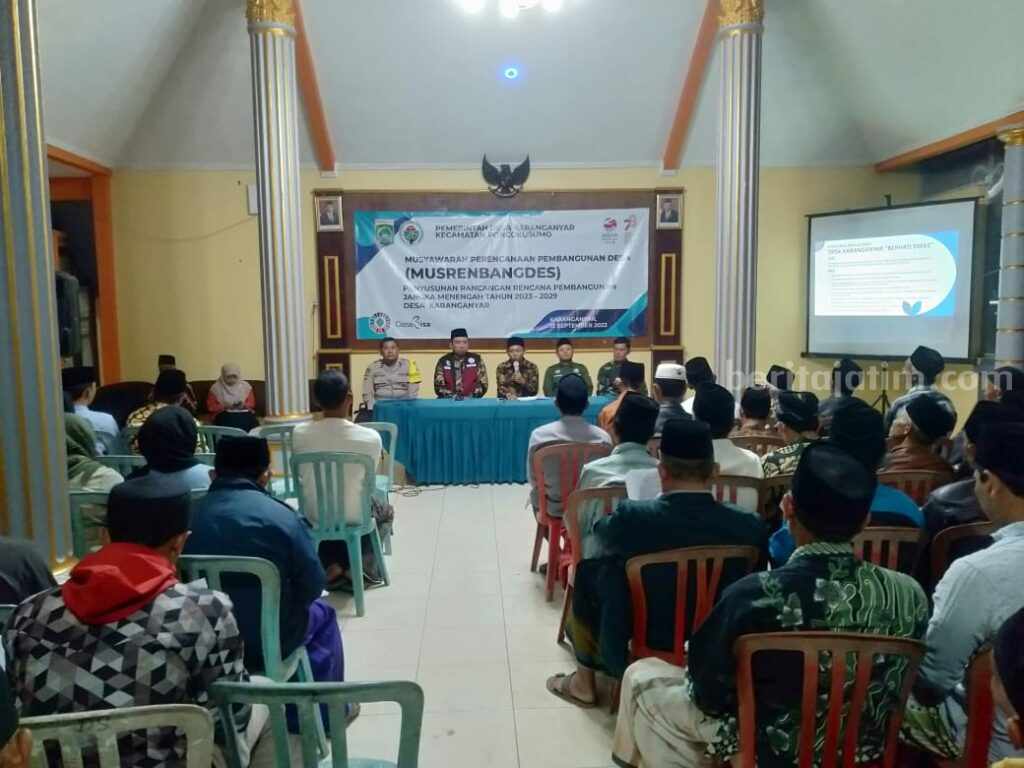 Melalui Musrenbangdes, RPJMD Desa Karanganyar, Kecamatan Poncokusumo, Kabupaten Malang, bakal mewujudkan Lapangan Olahraga Terpadu, Selasa (12/9/2023).