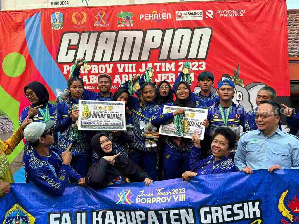 Kontingen Porprov Kabupaten Gresik Usai Bertanding.